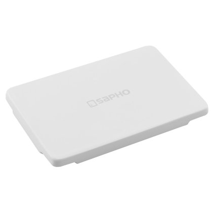 Sapho, GODIVA kryt odpadu 11x7cm, litý mramor, bílá, GU999