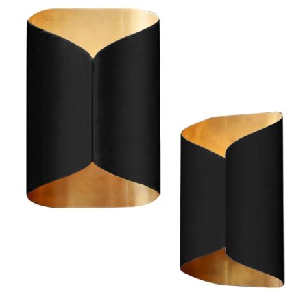 Toolight, nástěnné svítidlo 2xG9 APP1055-1W, černá matná-zlatá, OSW-00674