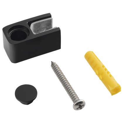 Gelco, VARIO koncovka pro upevnění skla do podlahy, černá, NDGX02B