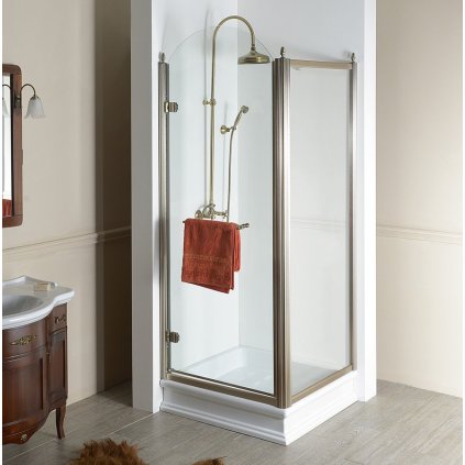 Gelco, ANTIQUE obdélníková sprchová zástěna 900x800 mm, L varianta, GQ1290LCGQ5680C