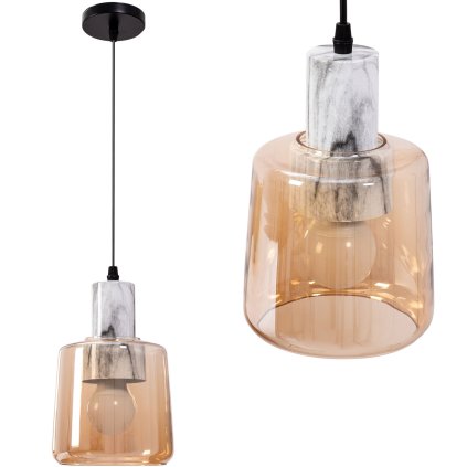 Toolight, závěsné stropní svítidlo 1xE27 APP1011-1CP, oranžová, OSW-09480