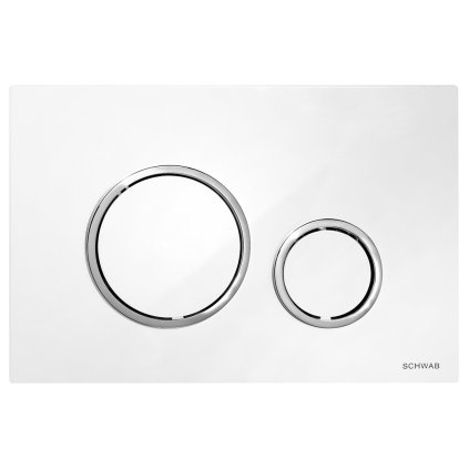 SCHWAB, SCHWAB VELA ovládací tlačítko, 247x165 mm, bílá/chrom, P47-0201-0250