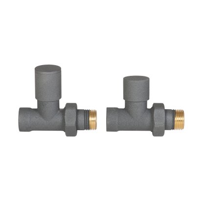 Invena, přímý radiátorový ventil, grafitová, INV-CZ-32-P15-S