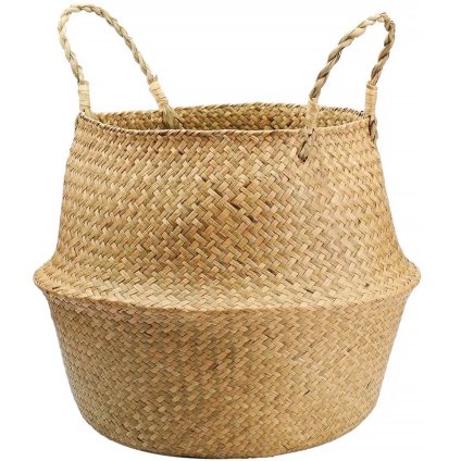 Tutumi, pletený přírodní koš ve stylu Boho 381180B, hnědá, HOM-06661