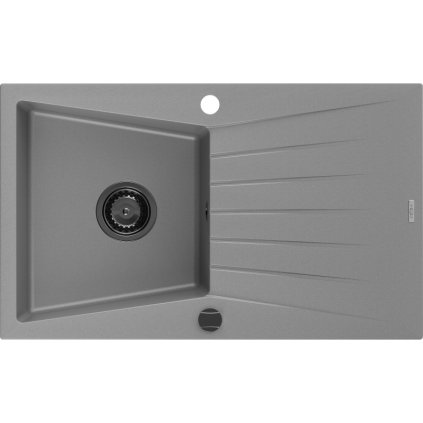 230571 mexen cesar granitovy drez 775x470x190 mm 1 komorovy seda s ciernym sifonom 6514771010 71 b