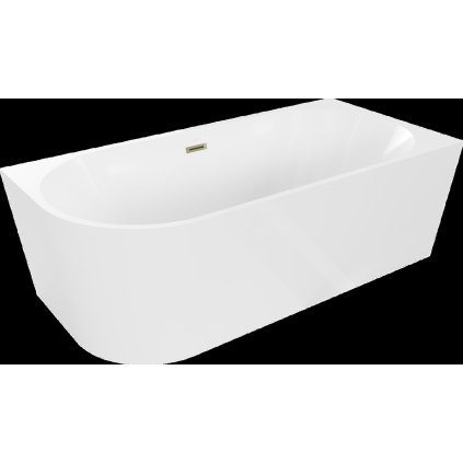 204972 mexen mia rohova volne stojaca vana 170 x 80 cm prava zlata odtokova zatka a prepadovy otvor biela 52691708000p g