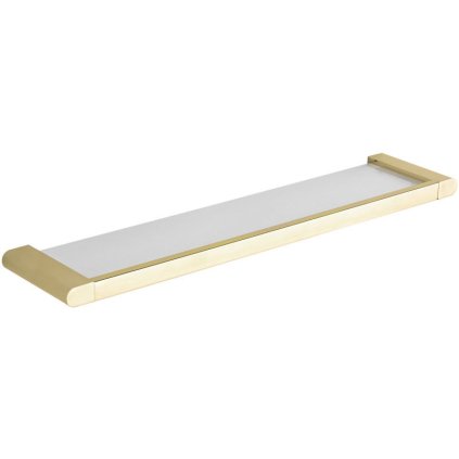 Mexen Adox, nástěnná skleněná polička, zlatá lesklá, 7018237-50