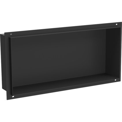 Mexen X-Wall-NR, polička na zapuštění pod obklad bez límce 45 x 20 cm, černá matná, 1971452010