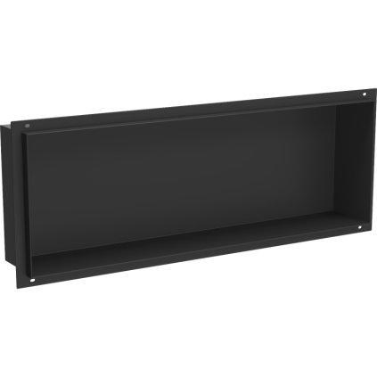 Mexen X-Wall-NR, polička na zapuštění pod obklad bez límce 60 x 20 cm, černá matná, 1971602010