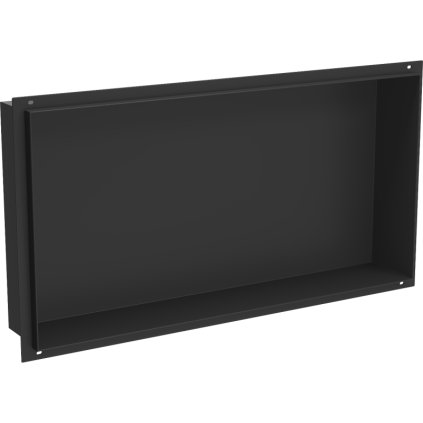 Mexen X-Wall-NR, polička na zapuštění pod obklad bez límce 60 x 30 cm, černá matná, 1971603010