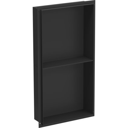 Mexen X-Wall-NR, polička na zapuštění pod obklad bez límce 60 x 30 cm, černá matná, 1971603010S