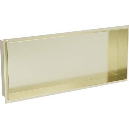 Mexen X-Wall-NR, polička na zapuštění pod obklad bez límce 75 x 30 cm, zlatá lesklá, 1951753010