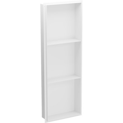 Mexen X-Wall-NR, polička na zapuštění pod obklad bez límce 90 x 30 cm, bílá, 1921903010S