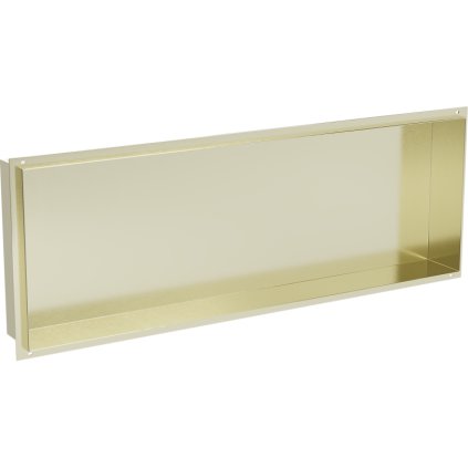 Mexen X-Wall-NR, polička pro zapuštění pod obklad bez límce 90 x 30 cm, zlatá lesklá, 1951903010