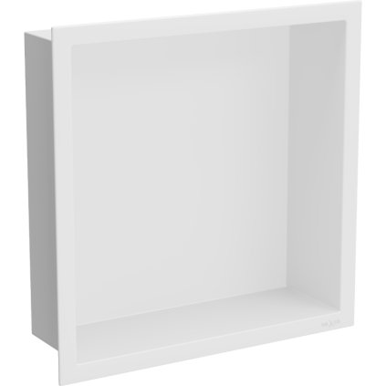 Mexen X-Wall-R, polička na zapuštění na obklad s límcem 30 x 30 cm, bílá, 1920303010