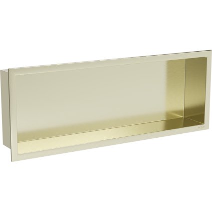 Mexen X-Wall-R, polička na zapuštění na obklad s límcem 60 x 20 cm, zlatá lesklá, 1950602010