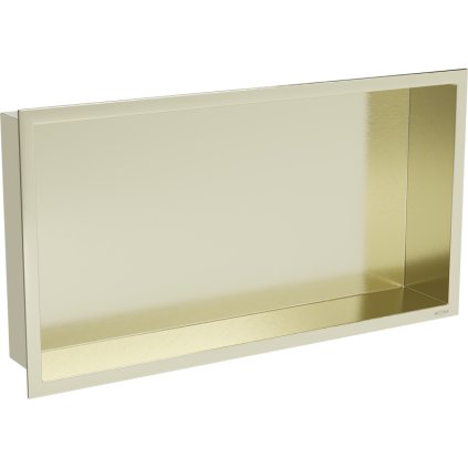 Mexen X-Wall-R, polička na zapuštění na obklad s límcem 60 x 30 cm, zlatá lesklá, 1950603010