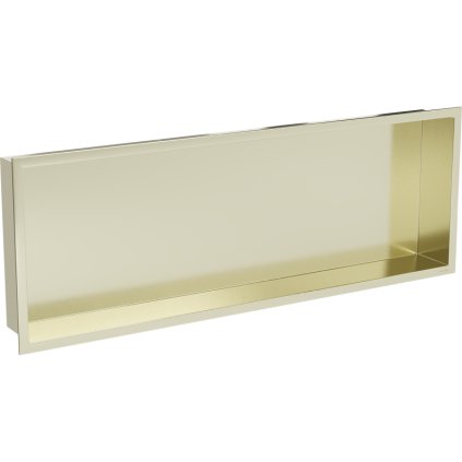 Mexen X-Wall-R, polička na zapuštění na obklad s límcem 90 x 30 cm, zlatá lesklá, 1950903010