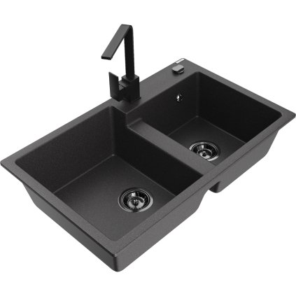 234072 3 mexen tomas granitovy drez 800x500x190 mm 2 komorovy a cierna bateria rita cierna skvrnita 6516 76 670300 70 b