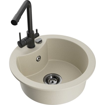 235479 3 mexen diego 1 komorovy granitovy drez 488x488x167 mm cierna bateria duero bezova 6512 69 671600 70