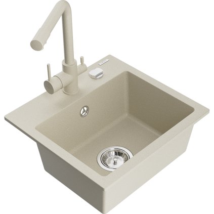 234975 mexen milo granitovy drez 435x410x171 mm 1 komorovy a bezova bateria duero bezova 6505 69 671600 69