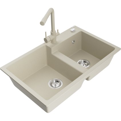 235854 3 mexen tomas granitovy drez 800x500x190 mm 2 komorovy a bezova bateria duero bezova 6516 69 671600 69