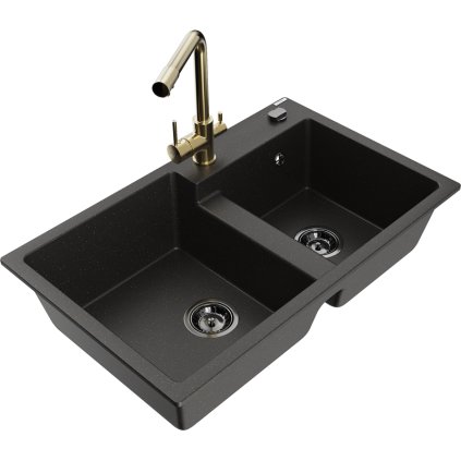235896 1 mexen tomas granitovy drez 800x500x190 mm 2 komorovy a zlata bateria duero cierna zlata metaliza 6516 75 671600 50 b