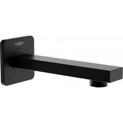 Mexen CUBE, podomítkové vanové rameno 16cm, černá, 79370-70