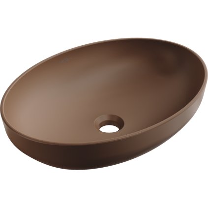 Mexen Cornelia, umyvadlo na desku 50 x 36 cm, hnědá matná, 21885068