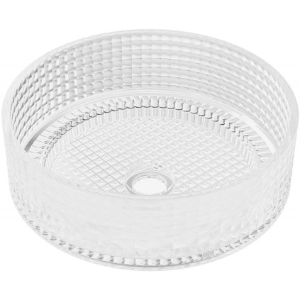 Mexen Lira, skleněné umyvadlo na desku, 37 x 37 cm, čirá, 24053700