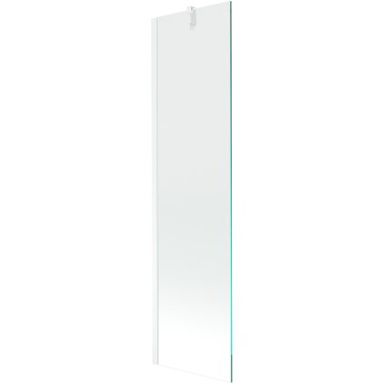 Mexen Next, vanová zástěna 1-křídlová 50 x 150 cm, fixní křídlo, 6 mm čiré sklo, bílý profil, 895-050-000-00-00-20
