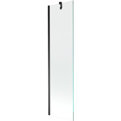 Mexen Next, vanová zástěna 1-křídlová 50 x 150 cm, fixní křídlo, 6 mm čiré sklo, černý profil, 895-050-000-00-00-70