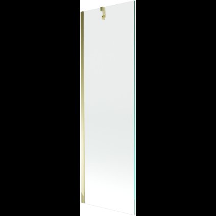 Mexen Next, vanová zástěna 1-křídlová 60 x 150 cm, fixní křídlo, 6 mm čiré sklo, zlatý profil, 895-060-000-00-00-50