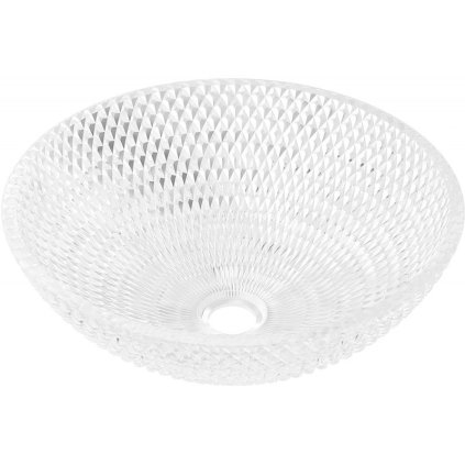 Mexen Olza, skleněné umyvadlo na desku 42 x 42 cm, čirá, 24094200