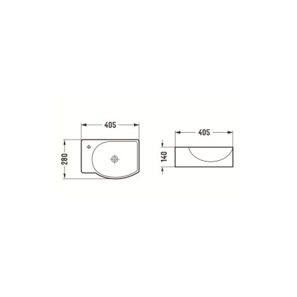 216855 mexen mista umyvadlo na dosku lave 40 x 28 cm cierna matna 22174085r
