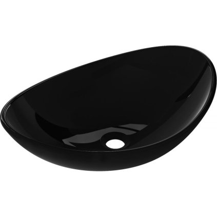 Mexen Sonia, skleněné umyvadlo na desku 54 x 37 x 17 cm, černá, 24145470