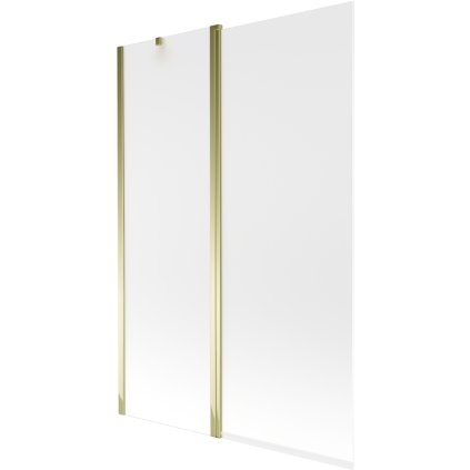 Mexen Flip, vanová zástěna 1-křídlová 120 x 150 cm, otočné křídlo, 6 mm námraza sklo, zlatý profil, 894-120-101-50-30