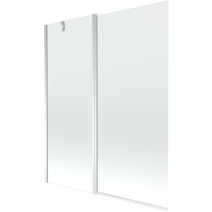 Mexen Flip, vanová zástěna 1-křídlová 140 x 150 cm, otočné křídlo, 6 mm čiré sklo, chromový profil, 894-140-101-01-00