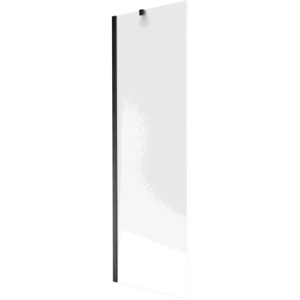 Mexen Next, vanová zástěna 1-křídlová 60 x 150 cm, fixní křídlo, 6 mm námraza sklo, černý profil, 895-060-000-00-30-70