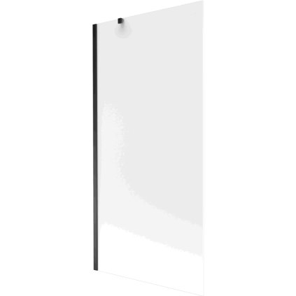 Mexen Next, vanová zástěna 1-křídlová 90 x 150 cm, fixní křídlo, 6 mm námraza sklo, černý profil, 895-090-000-00-30-70