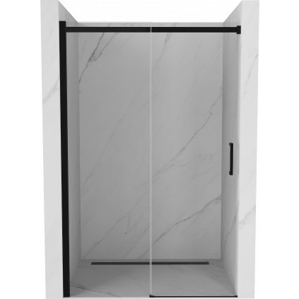 58501 mexen omega posuvne sprchove dvere do otvoru 110 cm cierna transparentna 825 110 000 70 00