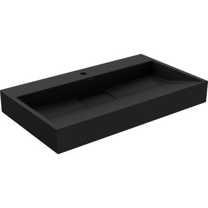 Mexen Ava, umyvadlo na desku z konglomerátu 1/O 80 x 46 cm, černá matná, 23018071