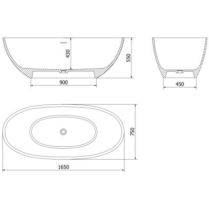 240825 mexen bari volne stojaca vana z konglomeratu 165 x 75 cm biela matna 57221657500