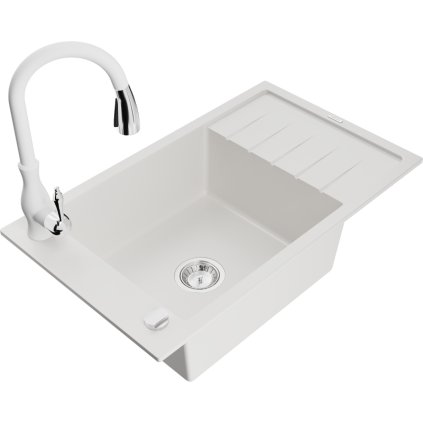 240606 mexen elias 1 komorovy granitovy drez 795x480x200 mm a drezova bateria savita biela 6511 20 672601 20