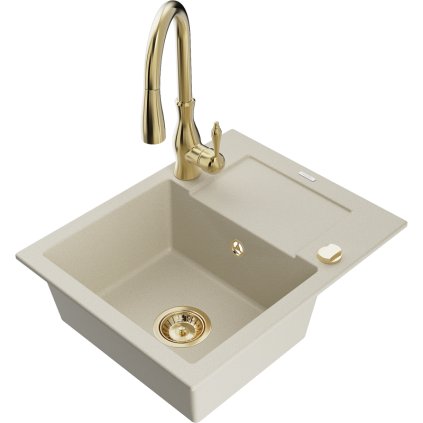 242367 mexen enzo 1 komorovy granitovy drez 576x465x174 mm a drezova bateria savita bezova 6506 69 672601 50