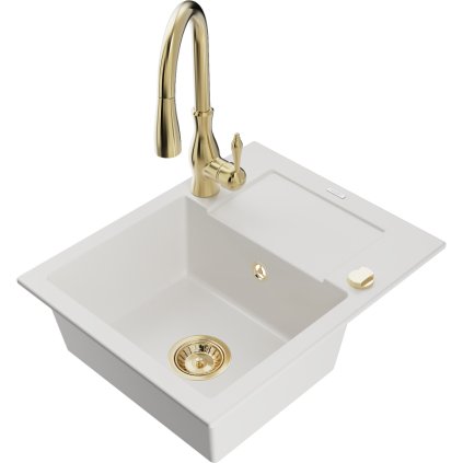 242355 mexen enzo 1 komorovy granitovy drez 576x465x174 mm a drezova bateria savita biela 6506 20 672601 50