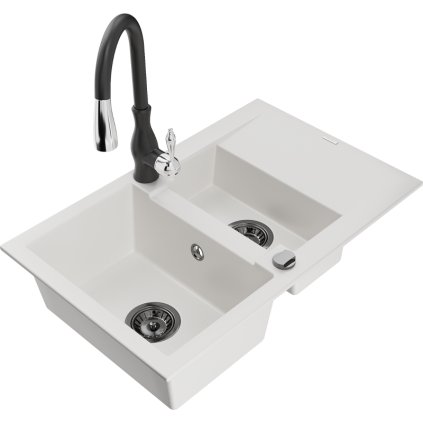 242454 3 mexen gaspar 1 5 komorovy granitovy drez 737x475x177 mm a drezova bateria savita biela 6507 20 672601 70