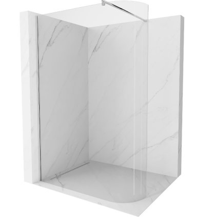 Mexen Kioto zaoblená sprchová zástěna Walk-In 160x200 cm, 8mm čiré sklo, 800-160-000-00-06