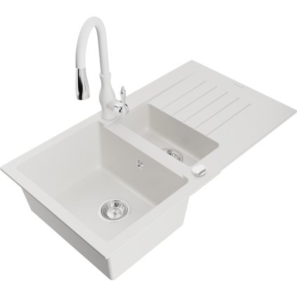 239664 3 mexen matias 1 5 komorovy granitovy drez 900x505x200 mm a drezova bateria savita biela 6502 20 672601 20