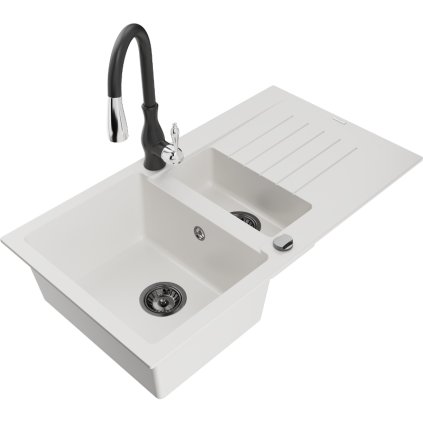 239670 mexen matias 1 5 komorovy granitovy drez 900x505x200 mm a drezova bateria savita biela 6502 20 672601 70